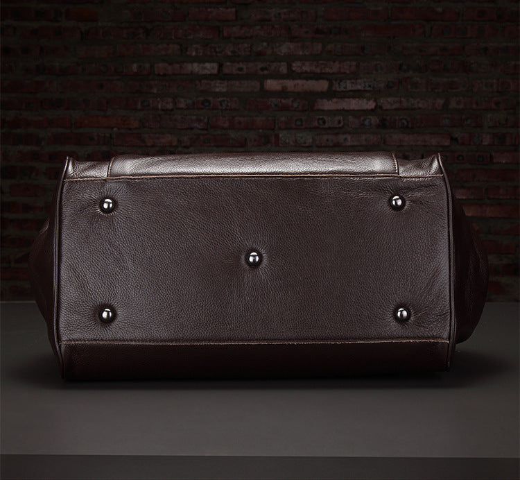 genuine leather business luggage and travel bag