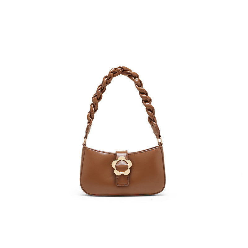 womens french solid color shoulder bag