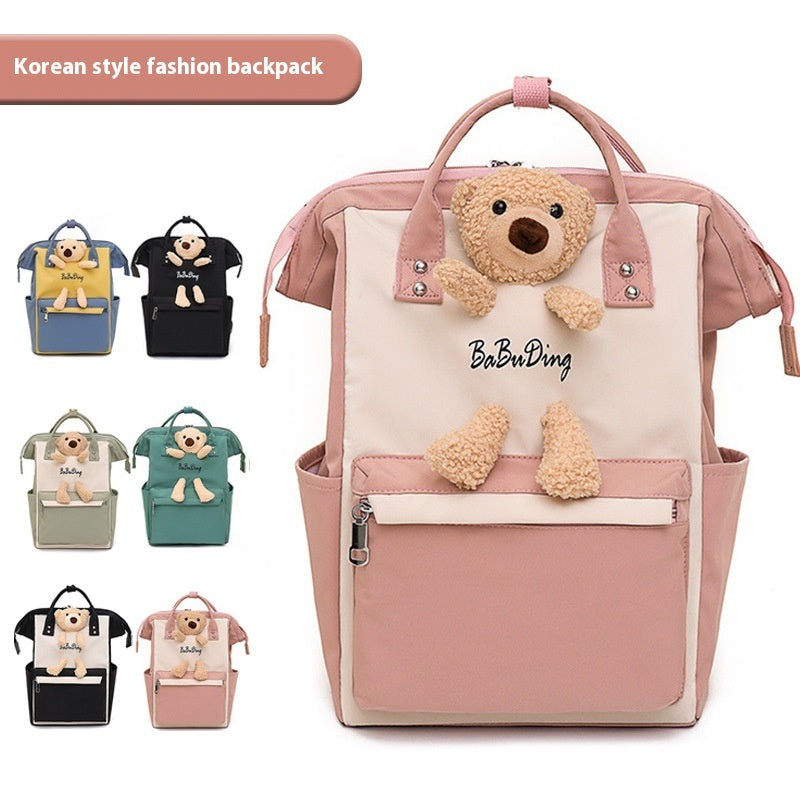 fashion cartoons on both shoulders bear doll casual bag