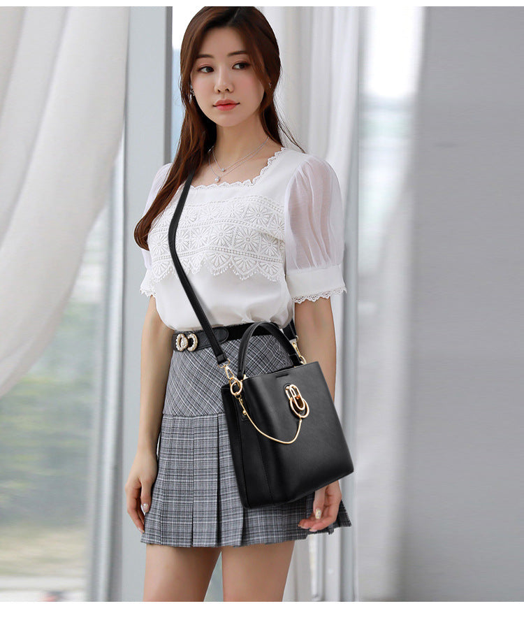 multifunctional soft leather diagonal bag