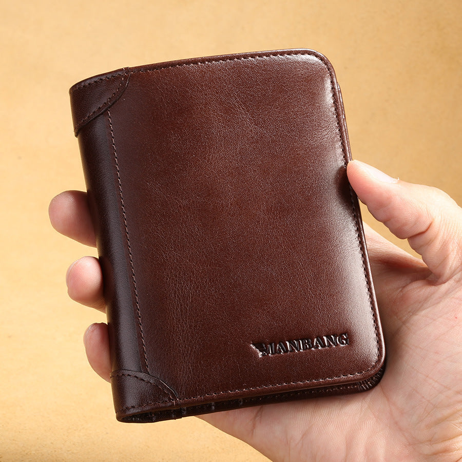 first layer leather wallet