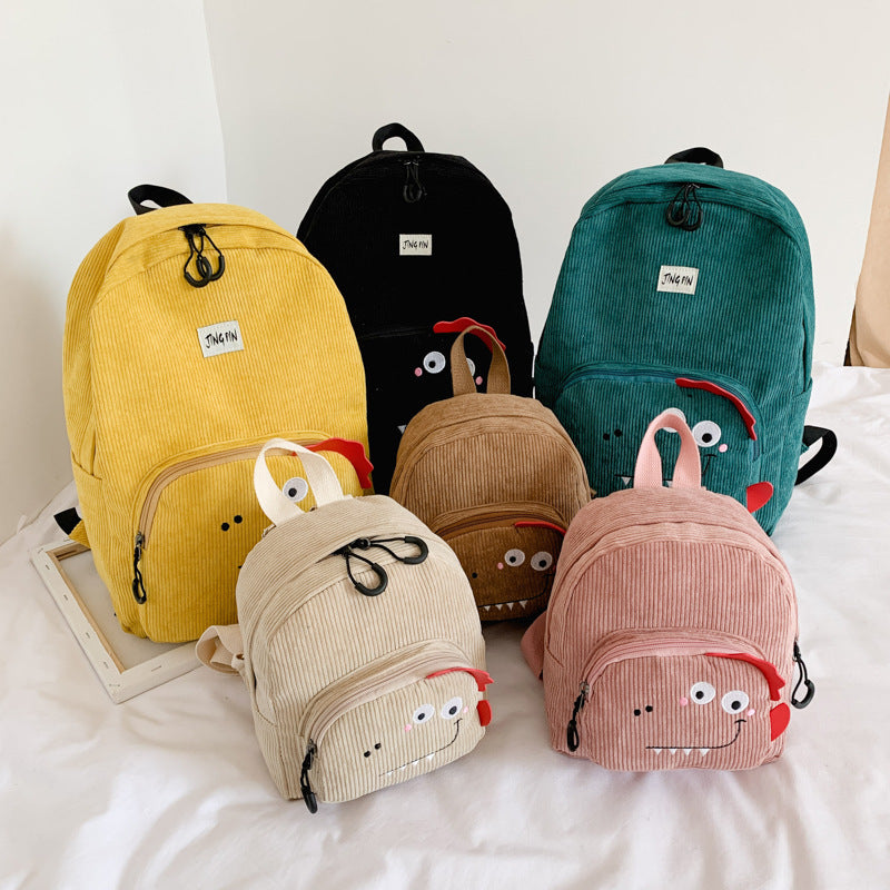 velvet backpack new cartoon student schoolbag cute