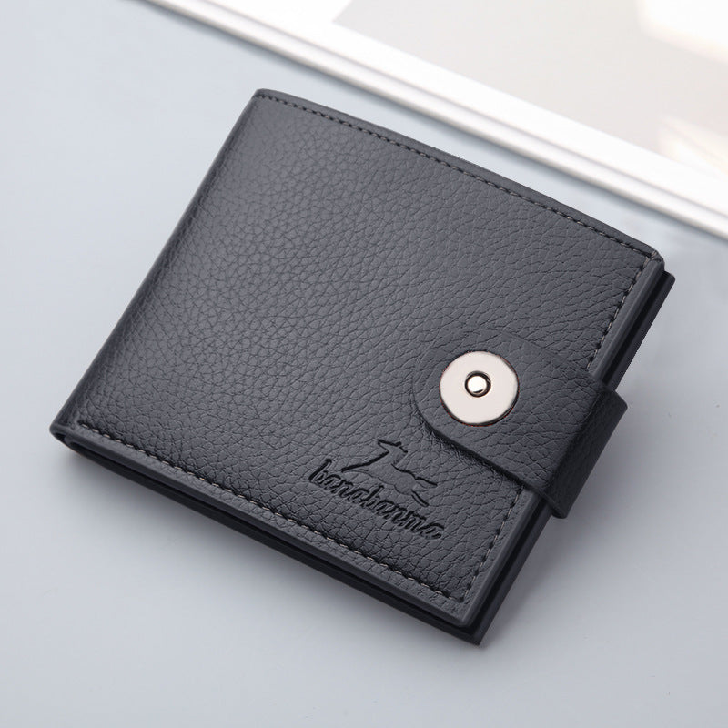 mens wallet with a retro short clasp