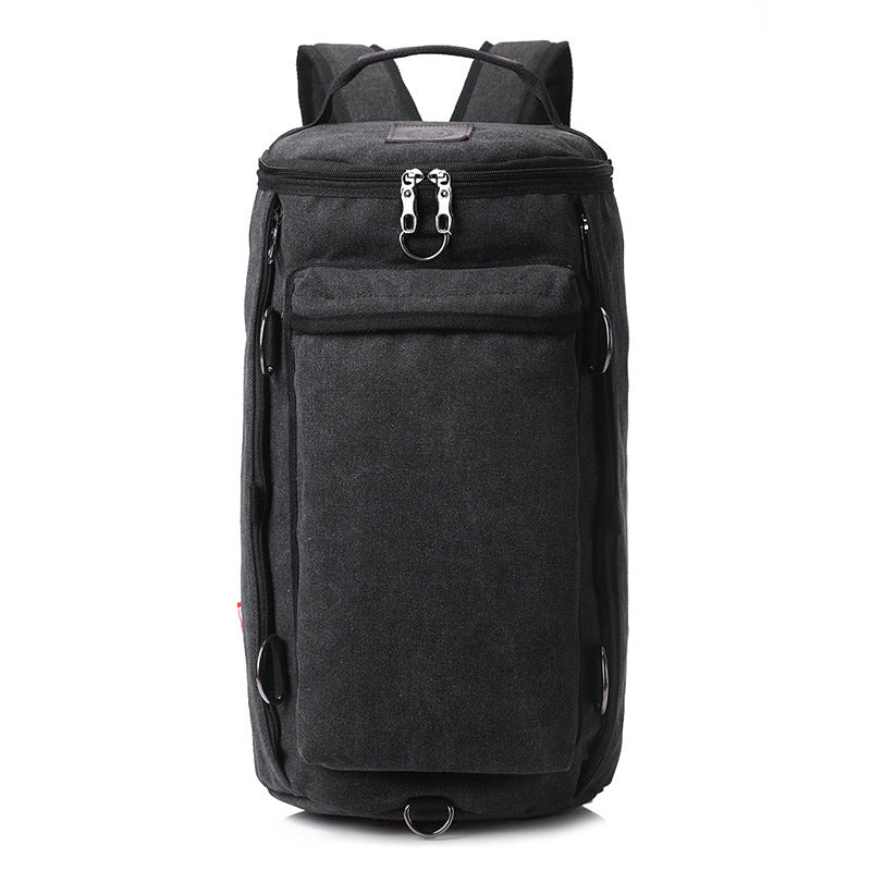 mens canvas multifunctional large capacity backpack