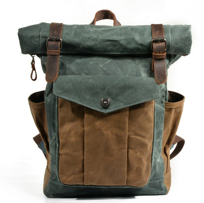 oil wax canvas mountaineering bag