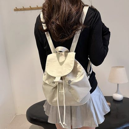 Casual Simple Ladies Travel Travel Nylon Cloth Solid Color