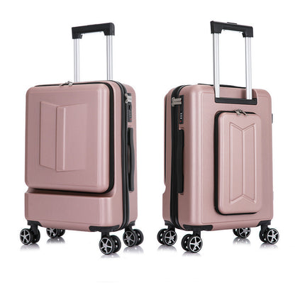 front and rear opening universal wheel trolley case