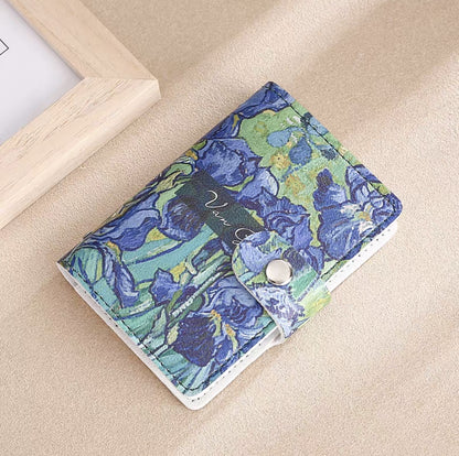 flower anime anti degaussing multiple card slots bank document package large capacity card holder