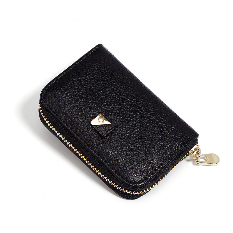 womens leather solid color coin purse