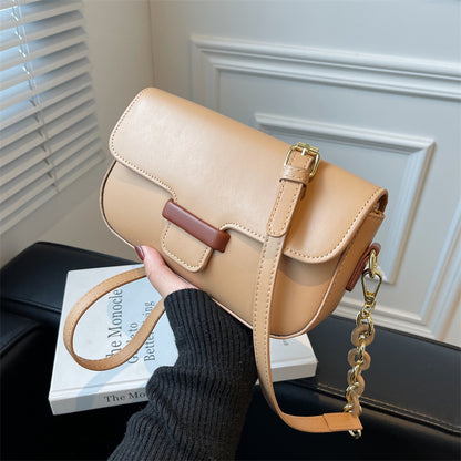 Retro Caramel Saddle Bag Simple New Style