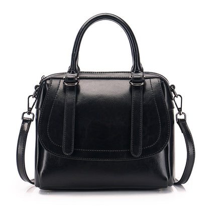 new style oil wax leather portable shoulder bag