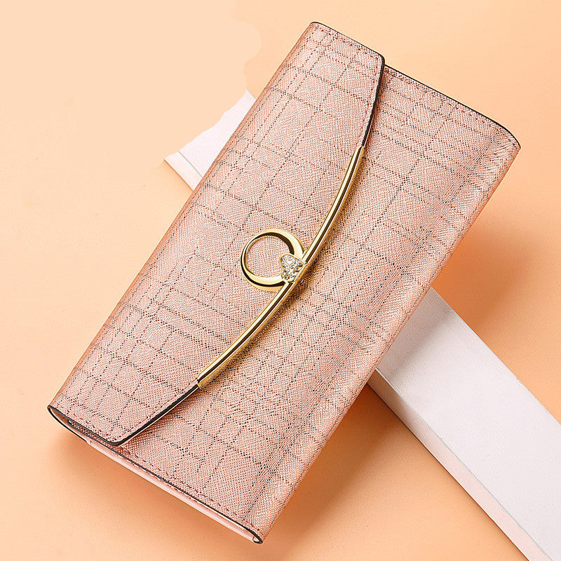 womens wallet leather tri fold wallet long wallet large capacity clutch