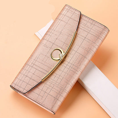 womens wallet leather tri fold wallet long wallet large capacity clutch