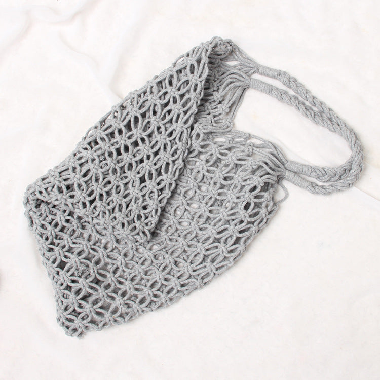 summer hollow mesh woven bag