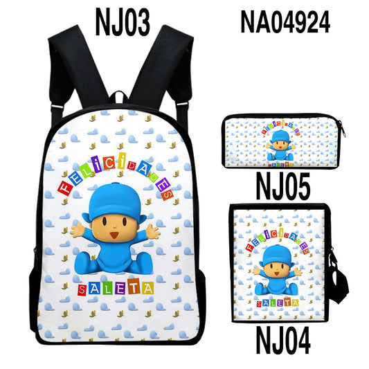 digital color printing bag trendy backpack set