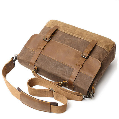 fashion mens canvas shoulder messenger bag briefcase