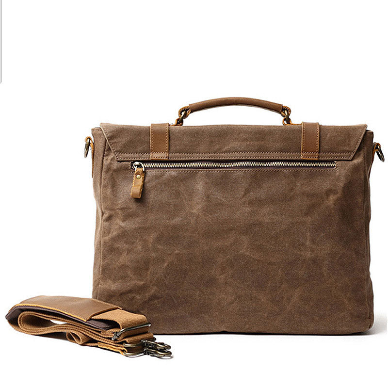 fashion mens canvas shoulder messenger bag briefcase