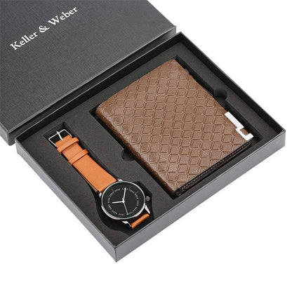 watch mens wallet fashion birthday gift mens quartz watch wallet