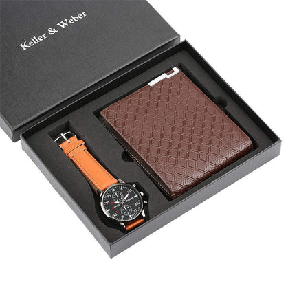 watch mens wallet fashion birthday gift mens quartz watch wallet