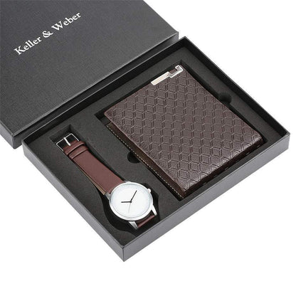 watch mens wallet fashion birthday gift mens quartz watch wallet