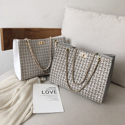 Women's Woven French Niche One-shoulder Handbag