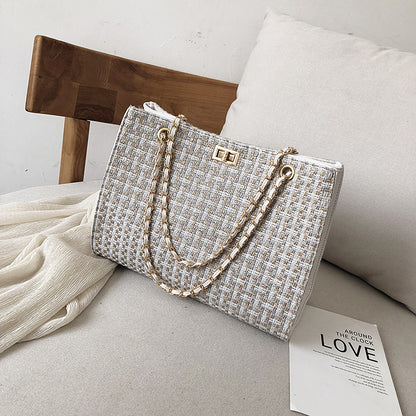 Women's Woven French Niche One-shoulder Handbag