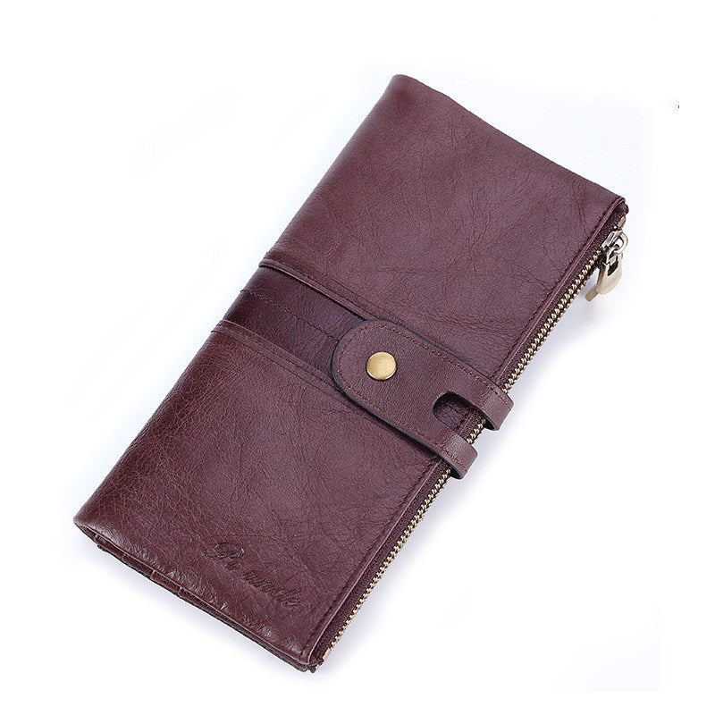 leather mens wallet top layer cowhide clutch