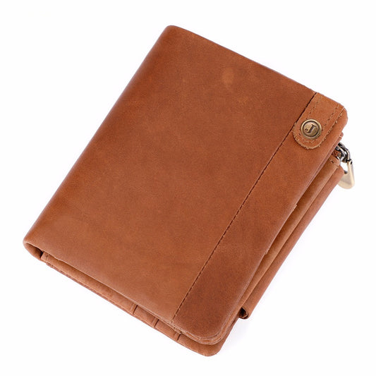 multi card position leather rfid short vertical clutch