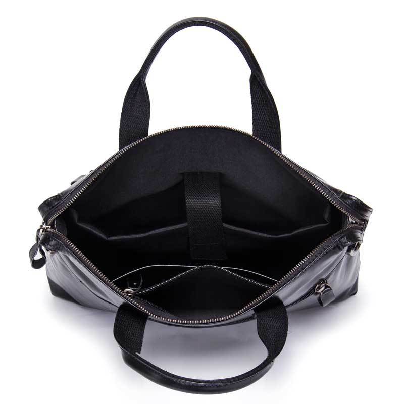 leather mens one shoulder messenger business briefcase