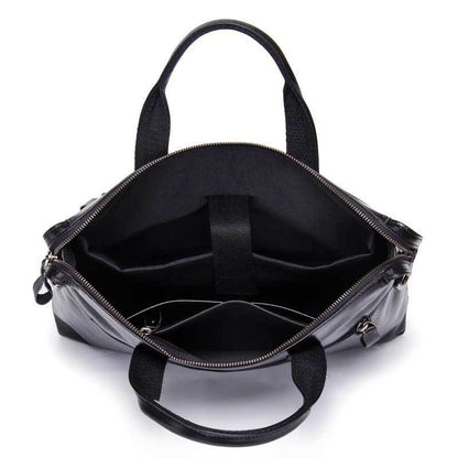 leather mens one shoulder messenger business briefcase