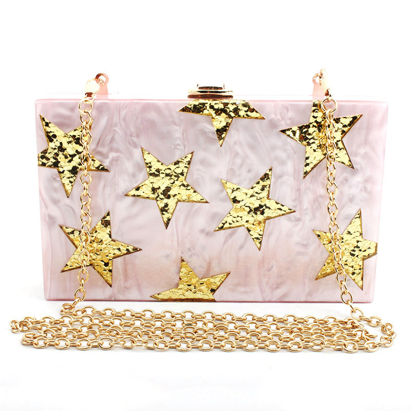 new five pointed star evening bag evening bag sequin clutch