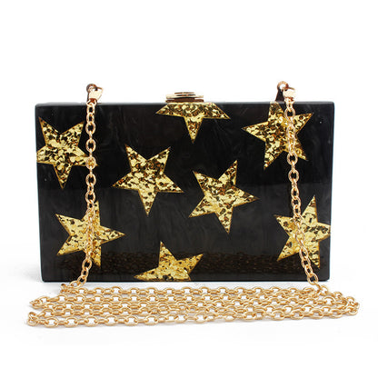 new five pointed star evening bag evening bag sequin clutch