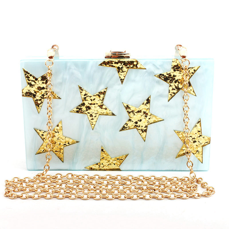 new five pointed star evening bag evening bag sequin clutch