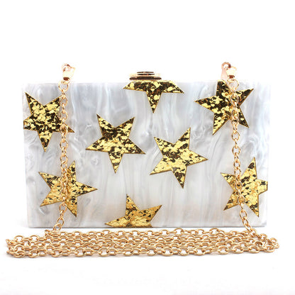 new five pointed star evening bag evening bag sequin clutch