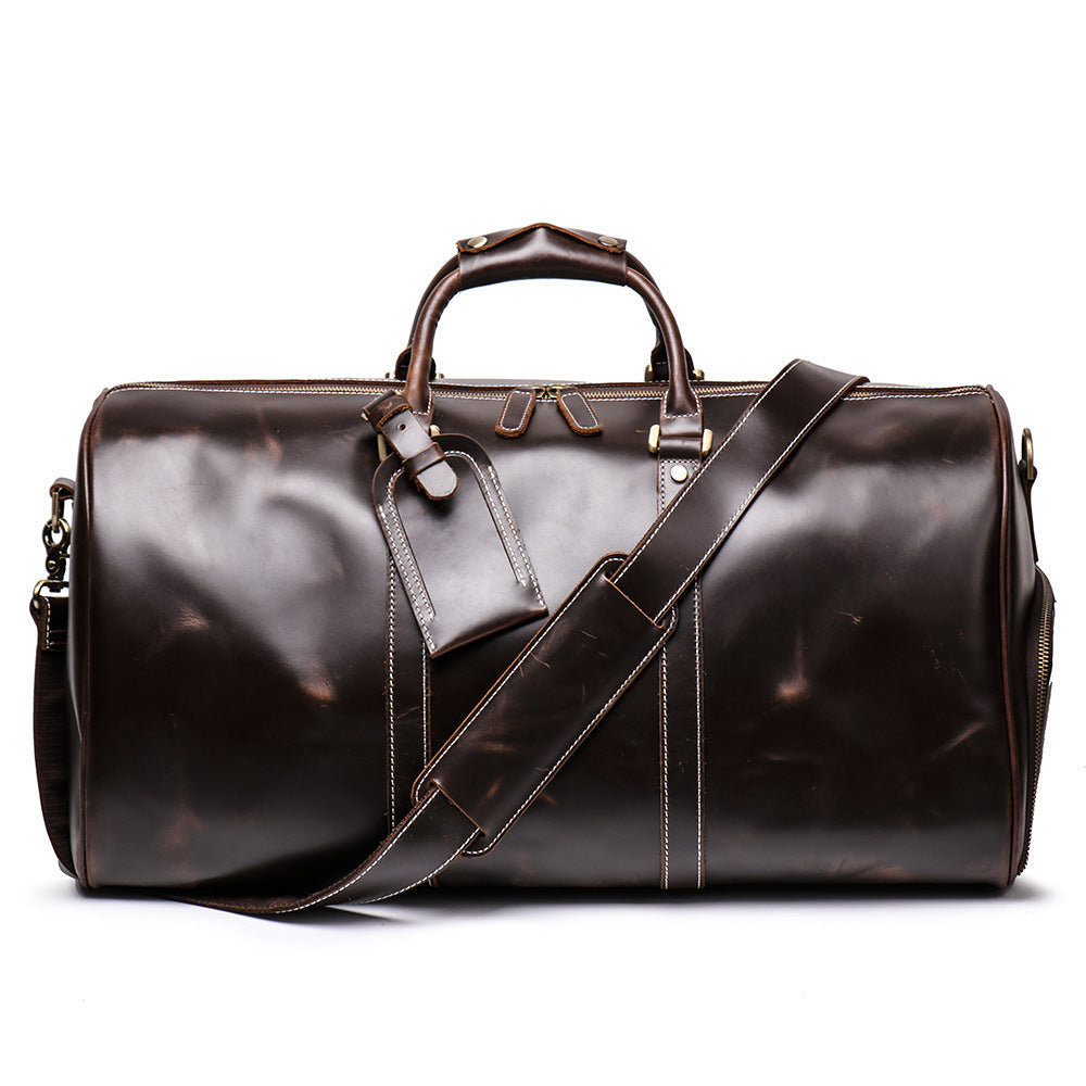 High-Capacity Hand Luggage Bag In First Layer Cowhide