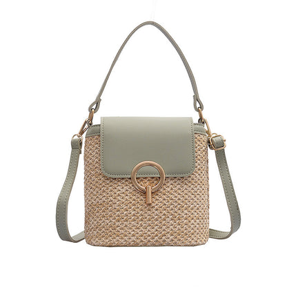 Bucket New Fashion Women's Fashion Western Style Woven Women's Bag Single Shoulder Bag