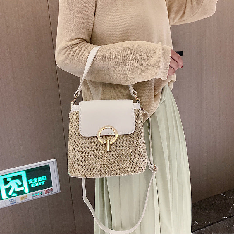 Bucket New Fashion Women's Fashion Western Style Woven Women's Bag Single Shoulder Bag