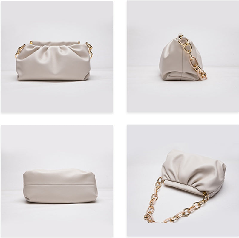 high sense of niche western style fold cloud bag