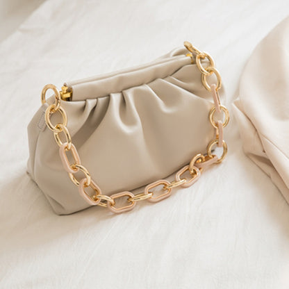 high sense of niche western style fold cloud bag