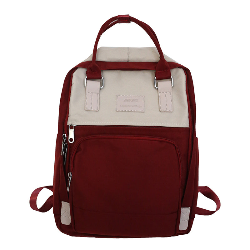 college style art ins neutral color matching student schoolbag