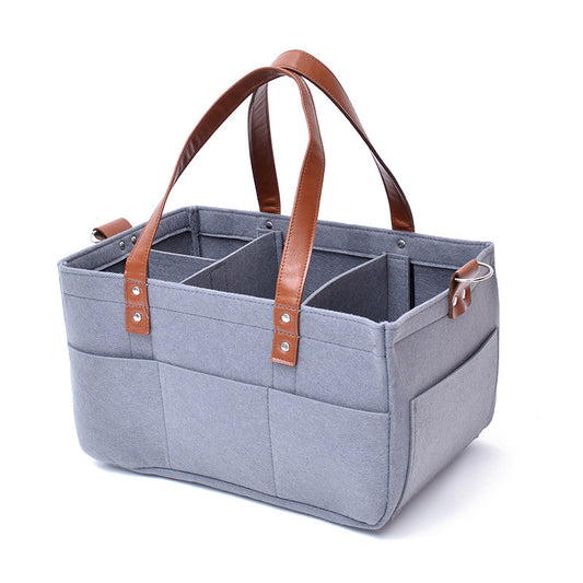 Felt Large Capacity Diaper Bag Trolley Storage Bag