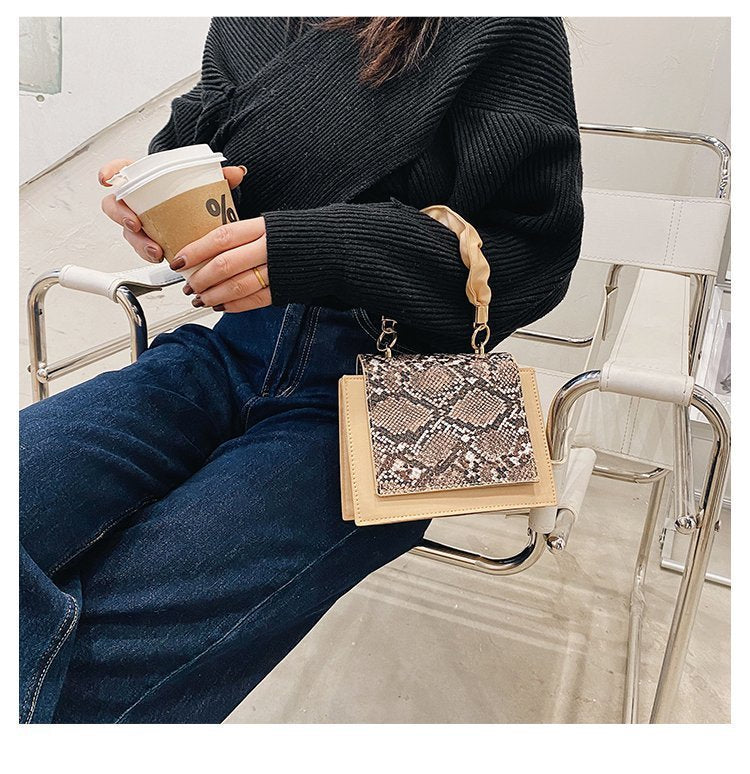 Pu Leather Small Square Korean Version Ins Trendy Urban Simple Underarm Shoulder Bag