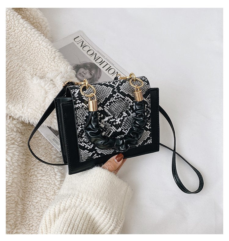 Pu Leather Small Square Korean Version Ins Trendy Urban Simple Underarm Shoulder Bag