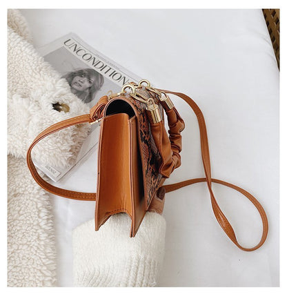 Pu Leather Small Square Korean Version Ins Trendy Urban Simple Underarm Shoulder Bag