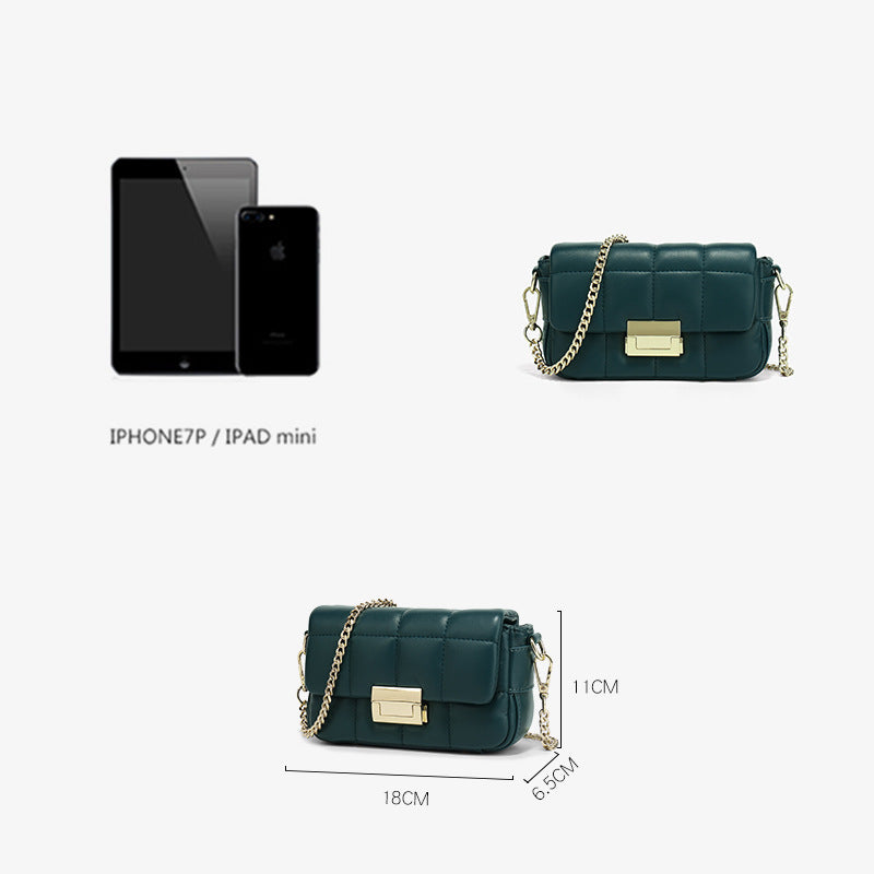 small fragrant wind rhombus bag green small square bag