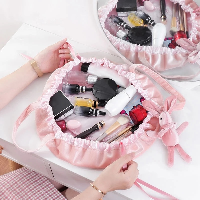 new cartoon rabbit ears velvet cosmetic bags makeup bag happy easter party self adhesive gift bag for girls