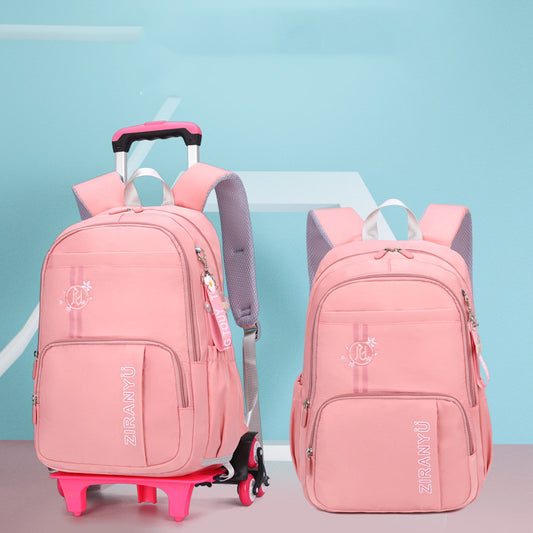 removable children school bags for baby school backpack with wheel trolley backpack kids luggage bag travel backpack