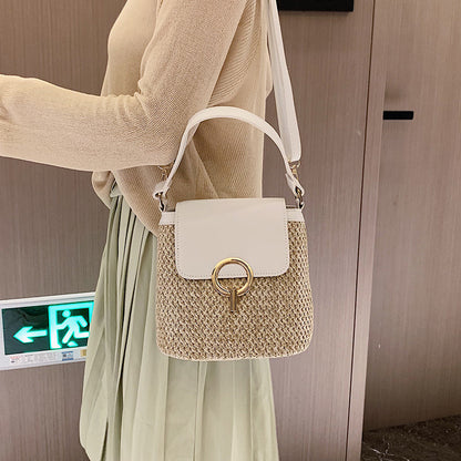 straw bag women fashion hand knitted
