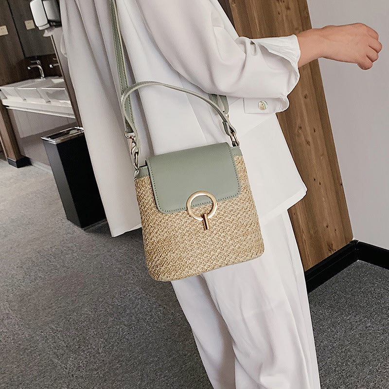 straw bag women fashion hand knitted