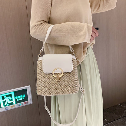 straw bag women fashion hand knitted